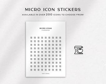 STANDMIXER - Micro Icon Stickers | Planner Stickers | Minimal & Functional Planner Stickers | Small Icon Sticker | Planner Icon Stickers