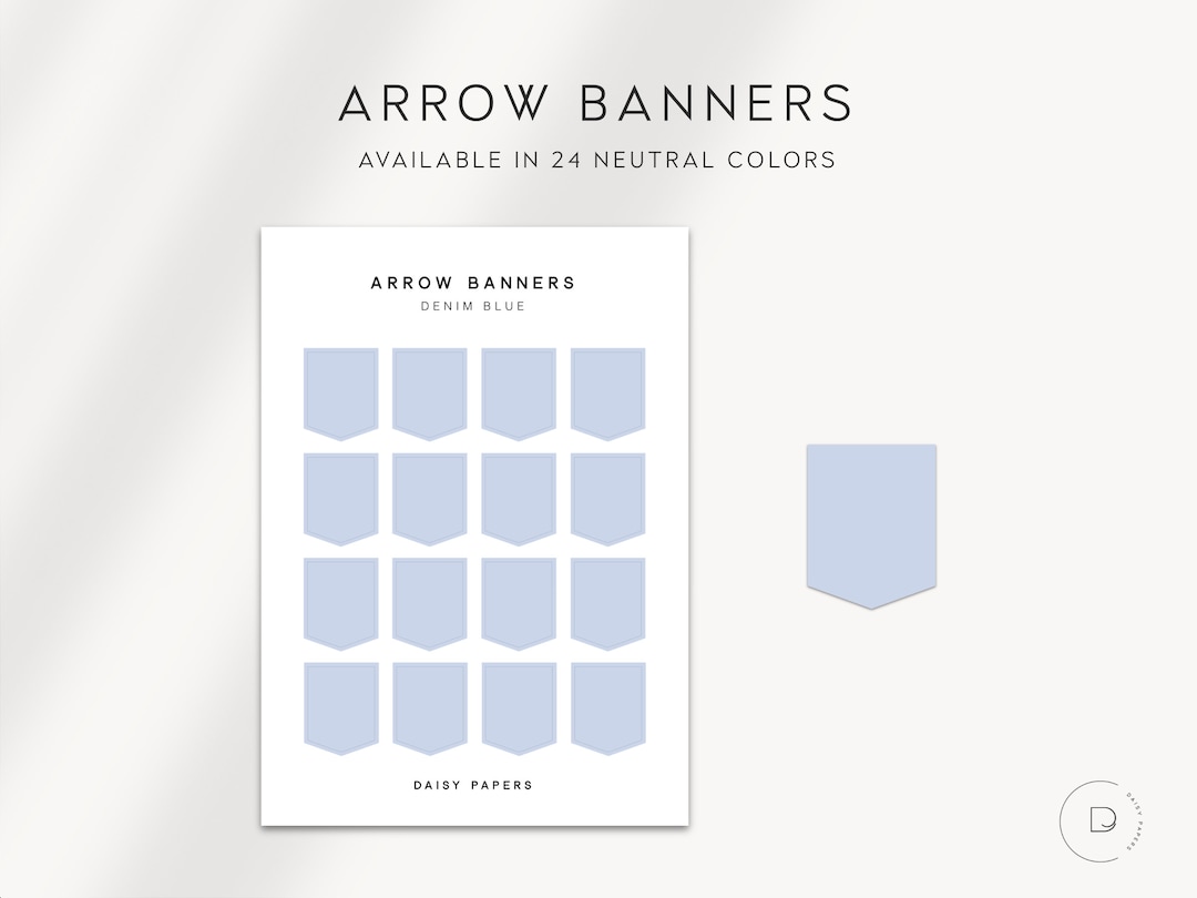 ARROW BANNERS - Functional Planner Stickers | Minimal & Functional ...