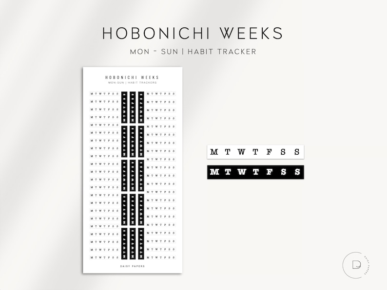 MON - SUN | Habit Trackers - Hobonichi Weeks Stickers | Functional ...