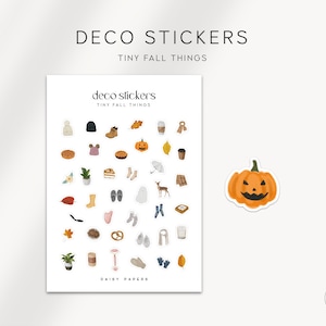 TINY FALL THINGS - Decoratiestickers | Decoratieve herfststickers | Minimale en functionele plannerstickers | Bulletjournaal | Bujo