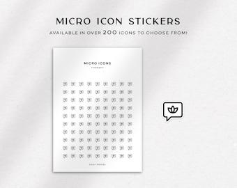 THERAPY - Micro Icon Stickers | Planner Stickers | Minimal & Functional Planner Sticker | Small Icon Sticker | Planner Icon Stickers