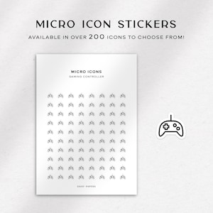 GAMING CONTROLLER - Micro Icon Sticker | Planner Stickers |Minimal & Functional Planner Sticker | Small Icon Sticker | Planner Icon Stickers