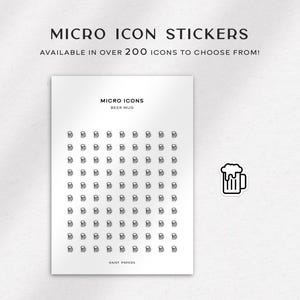 BEER MUG - Micro Icon Stickers | Planner Stickers | Minimal & Functional Planner Sticker | Small Icon Sticker | Planner Icon Stickers