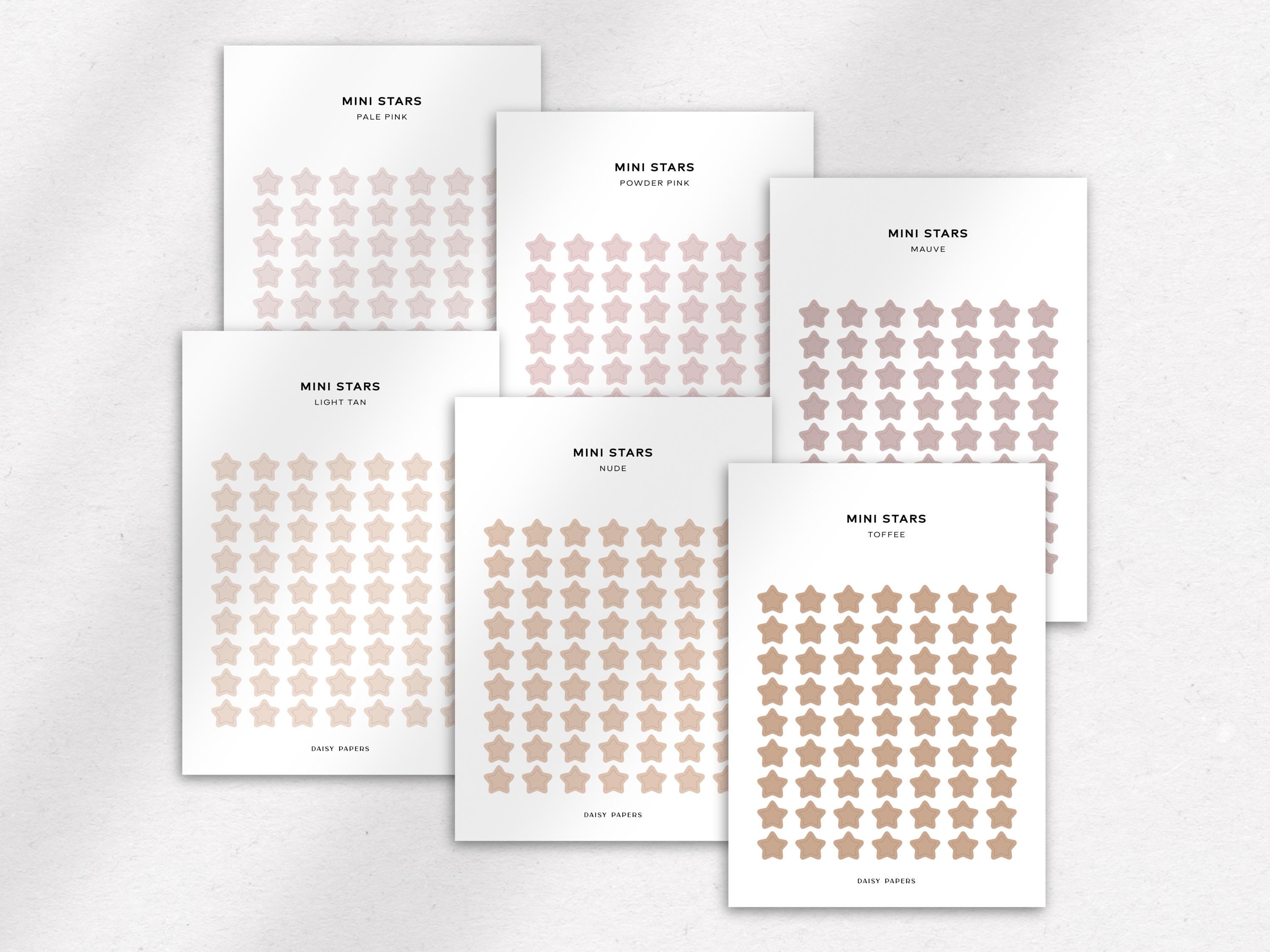 TRANSPARENT MINI STARS - Functional Planner Stickers | Minimal ...