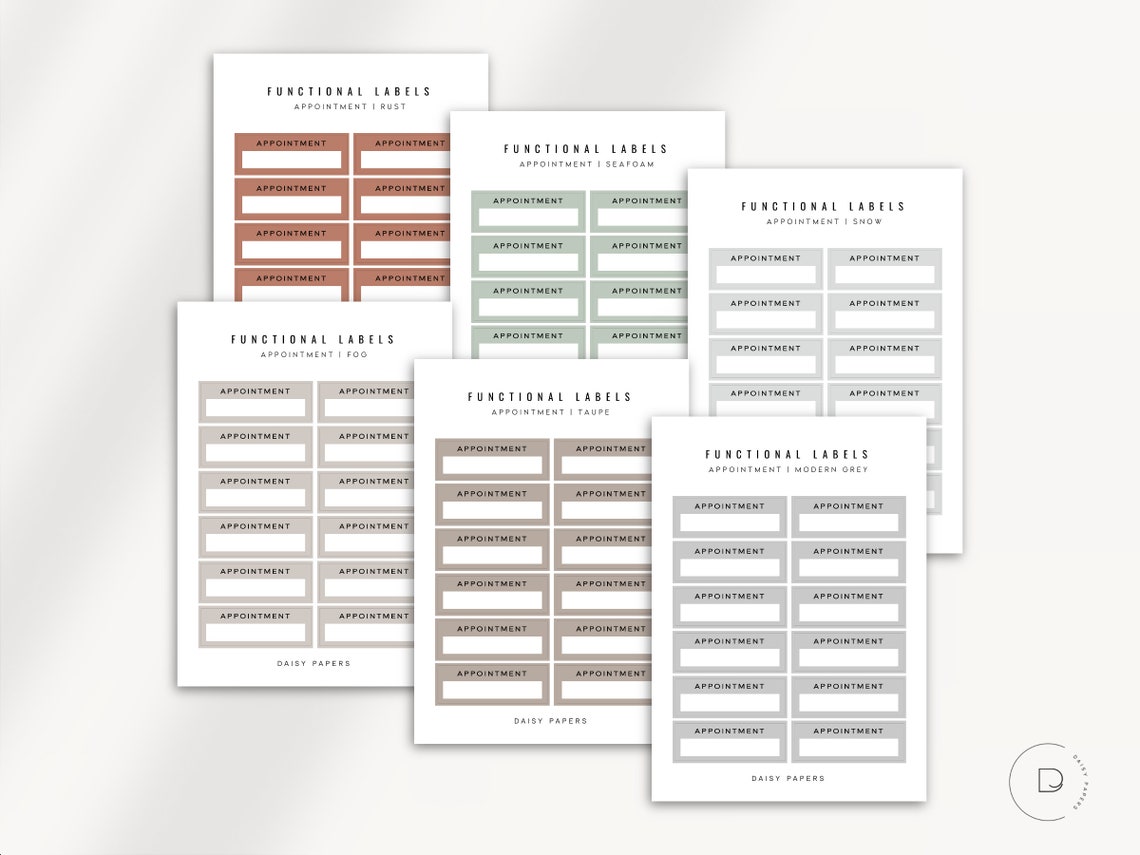 APPOINTMENT - Functional Labels | Minimal & Functional Planner Stickers ...