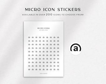 Adesivo com o logotipo AFFIRM - Micro Ícone | Adesivos para Agenda | Adesivos Minimalistas e Funcionais para Agenda | Adesivo com Ícone Pequeno | Adesivo com Ícone Diário