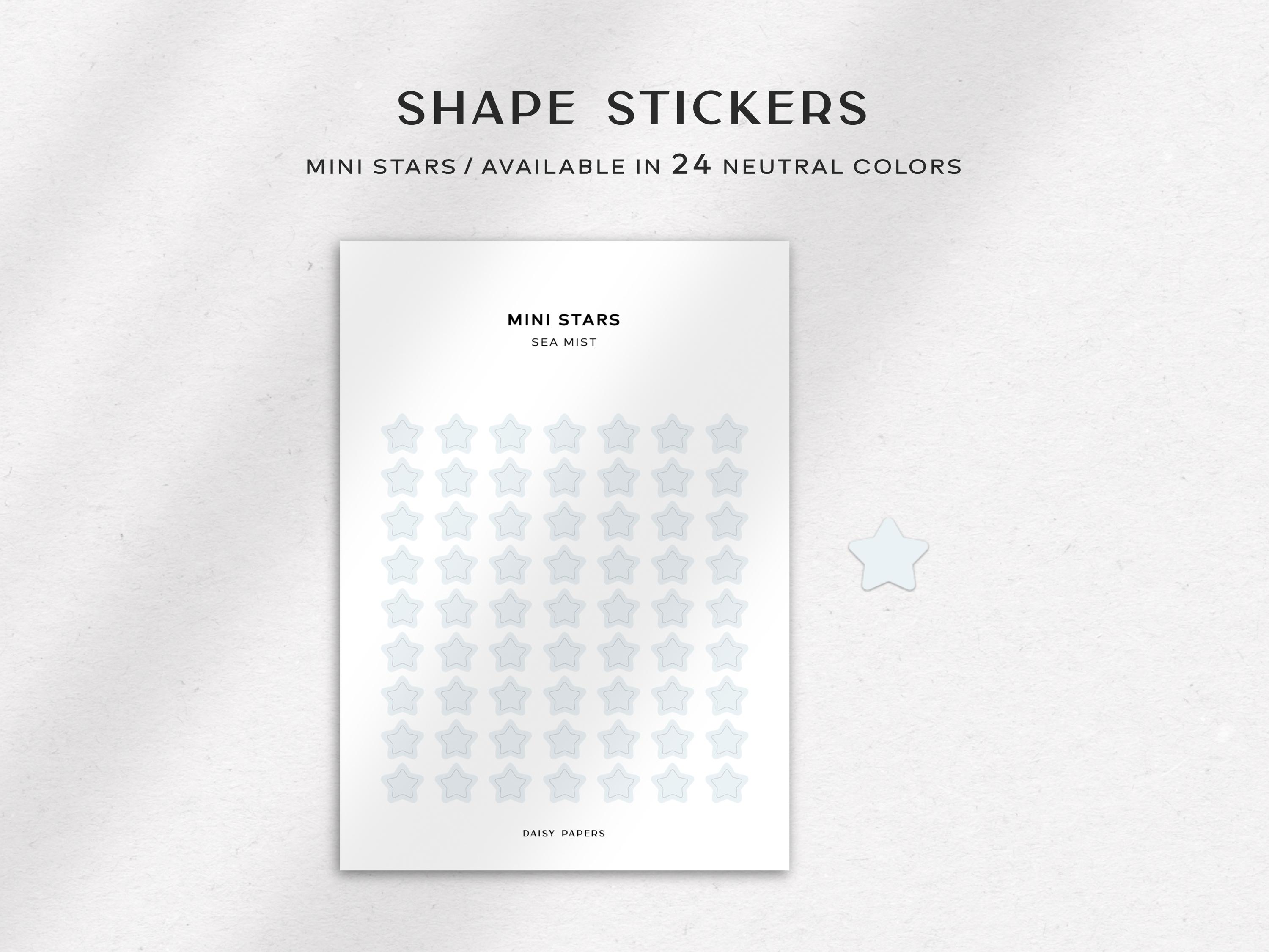 TRANSPARENT MINI STARS - Functional Planner Stickers | Minimal ...