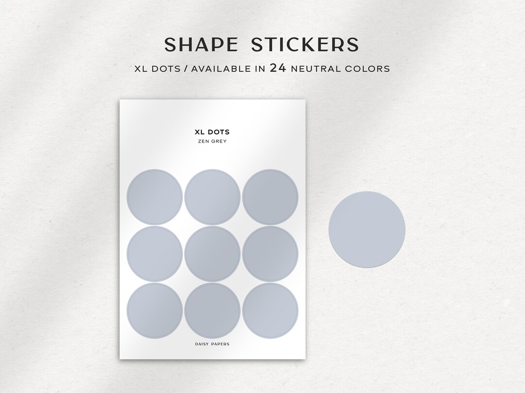 XL DOTS - Transparent Functional Shape Planner Stickers | Minimal ...