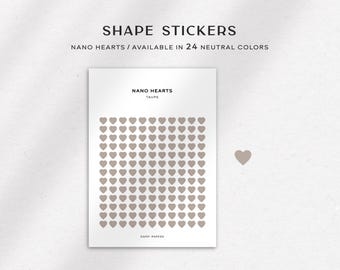 TRANSPARENT MINI HEARTS Planner Stickers | Minimalist Planning ...