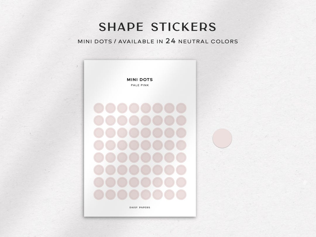 TRANSPARENT MINI DOTS - Functional Planner Stickers | Minimal ...