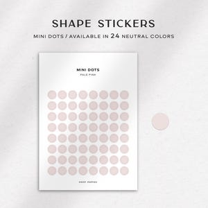 TRANSPARENT MINI DOTS - Functional Planner Stickers | Minimal & Functional Planner Stickers | Minimal Stickers | Neutral Color Stickers