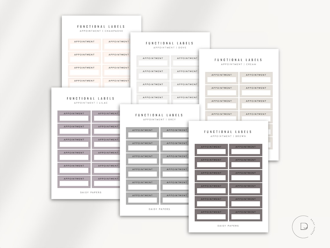 APPOINTMENT - Functional Labels | Minimal & Functional Planner Stickers ...