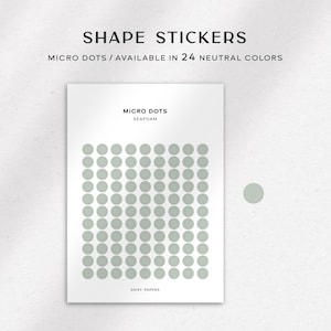 TRANSPARENT MICRO DOTS - Functional Planner Stickers | Minimal & Functional Planner Stickers | Minimal Stickers | Neutral Color Stickers