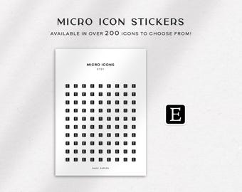 ETSY  - Micro Icon Stickers  | Planner Stickers  | Minimal & Functional Planner Stickers | Small Icon Stickers | Bujo Icon Stickers