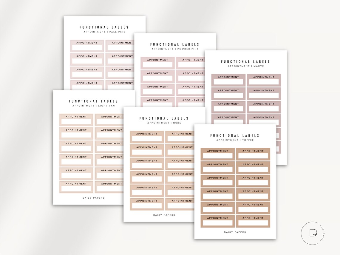 APPOINTMENT - Functional Labels | Minimal & Functional Planner Stickers ...