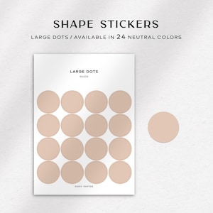 TRANSPARENT LARGE DOTS - Functional Planner Stickers | Minimal & Functional Planner Stickers | Minimal Script Stickers | Neutral Colours
