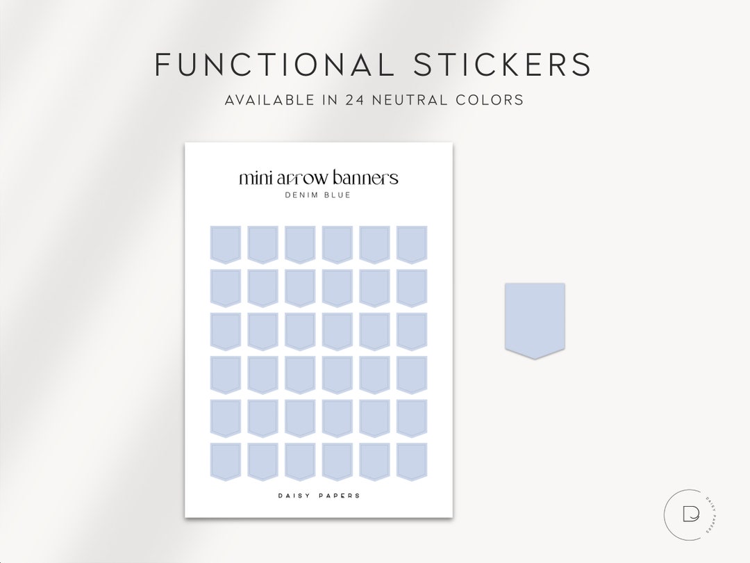 MINI ARROW BANNERS - Functional Planner Stickers | Minimal & Functional ...