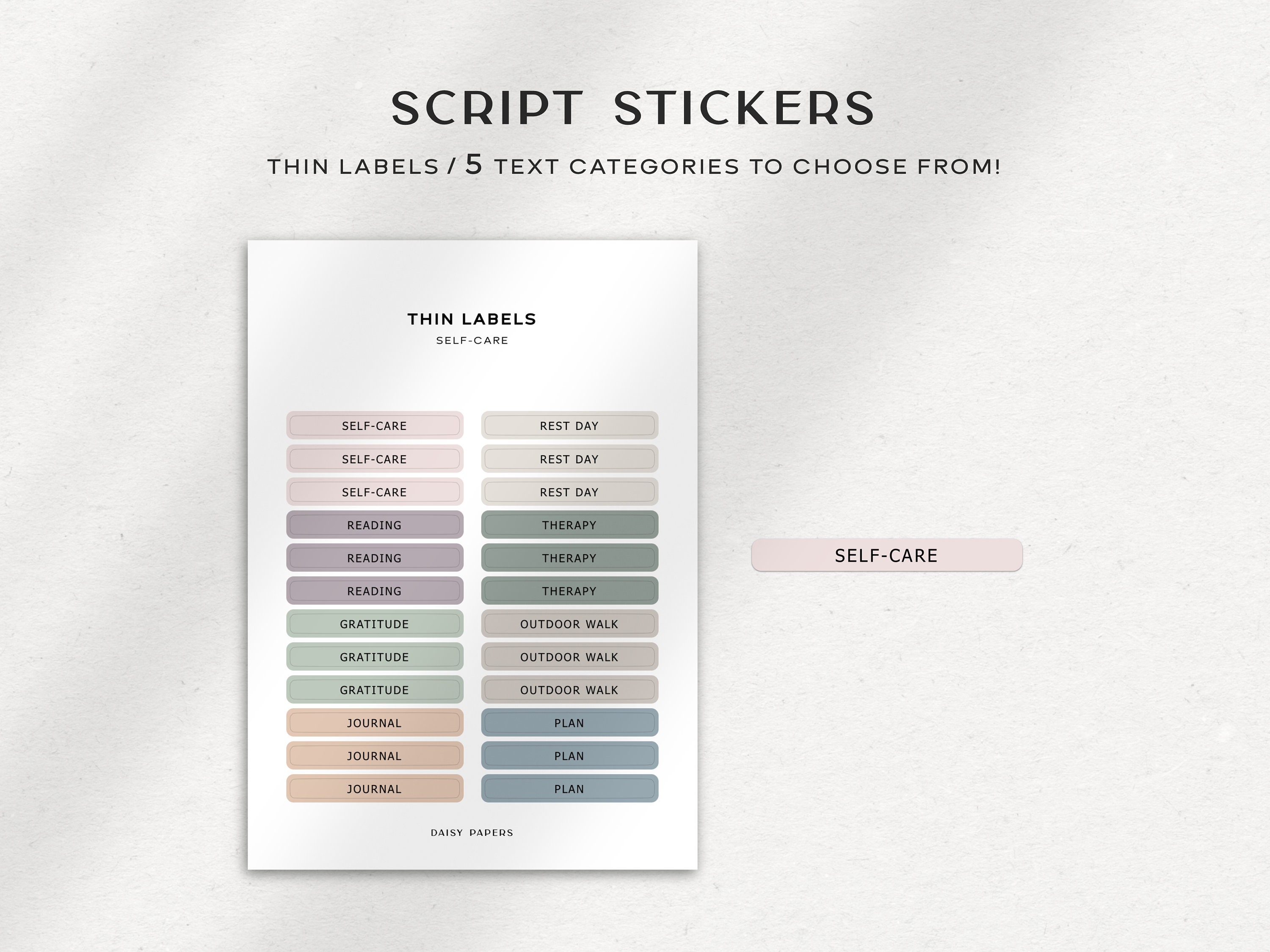 THIN LABELS | Minimal & Functional Planner Stickers for Everyday ...