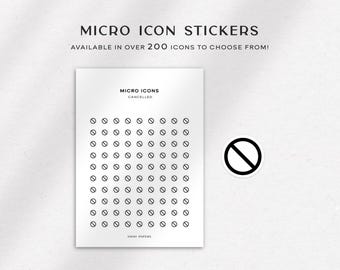 CANCELADO - Adesivo Micro Icon | Adesivos para Planner | Adesivos Minimalistas e Funcionais para Planner | Adesivo com Ícone Pequeno | Adesivo com Ícone Diário