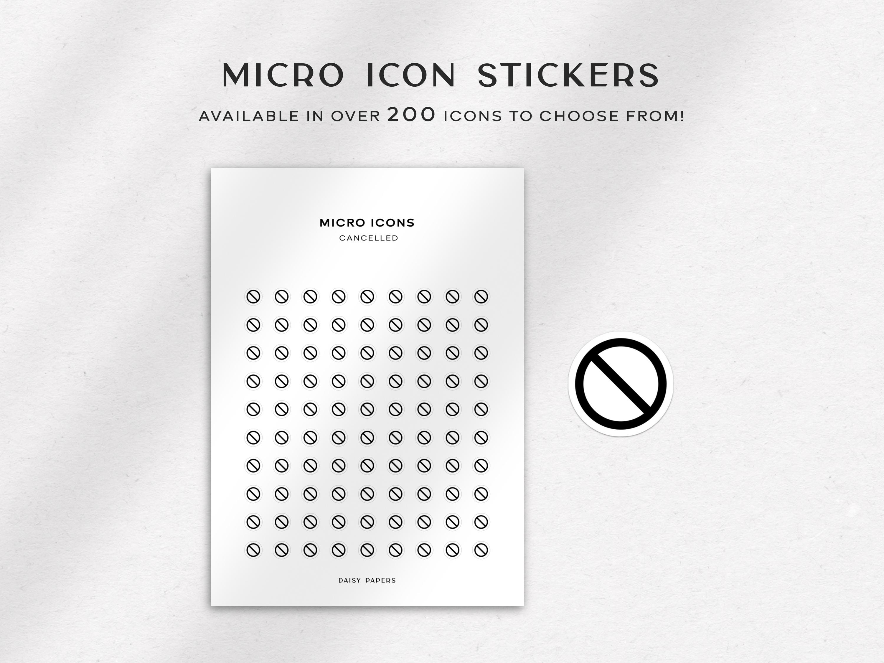 Xancalled Sticker CANCELLED - Micro Icon Sticker | Planner Stickers | Minimal ...