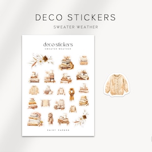 TRUI WEER: decoratieve stickers | Decoratieve herfststickers | Minimale en functionele plannerstickers | Bulletjournaal | Bujo