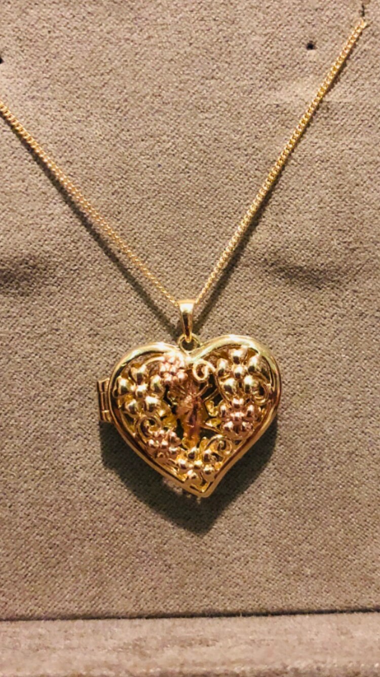 Silver & Rose Gold Fairy Heart Locket 18" Chain RRP £159 Clogau Gold