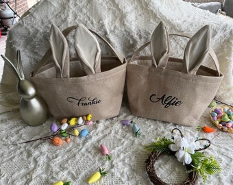 burlap Easter bag