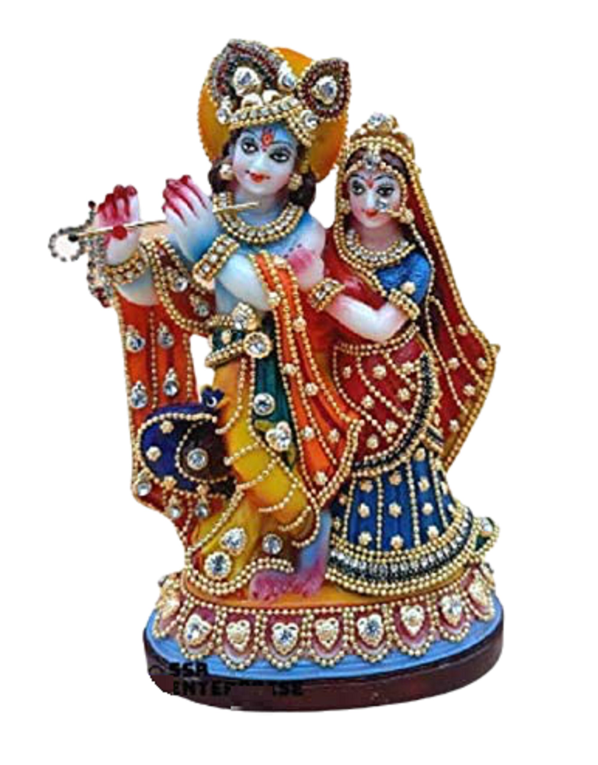 Shree Radha Krishna Multicolor Statue Gift Idol Murti Figurine Etsy