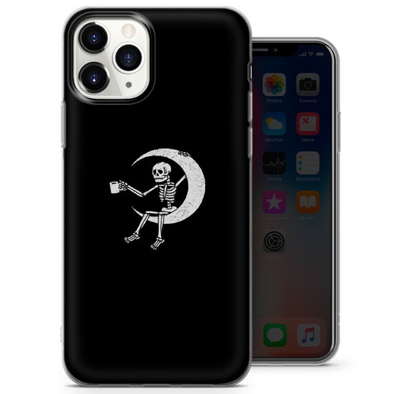 Skeleton Phone Case Black Gothic Cover Fit for iPhone 16 15