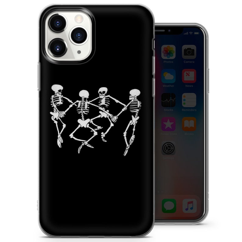 Skeleton Phone Case Black Gothic Cover fit for iPhone 12 7 Etsy
