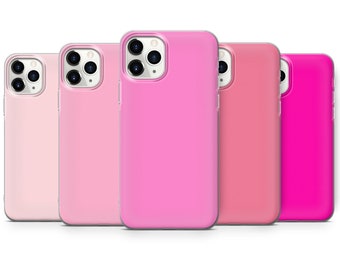 Rosa Pastell Handyhülle Hot Pink Cover passend für iPhone 15 Pro Max, 14 Plus, 13, 12, 11, XR & Samsung S24, S23, A54, A53, Pixel 8 Pro, 7 Pro