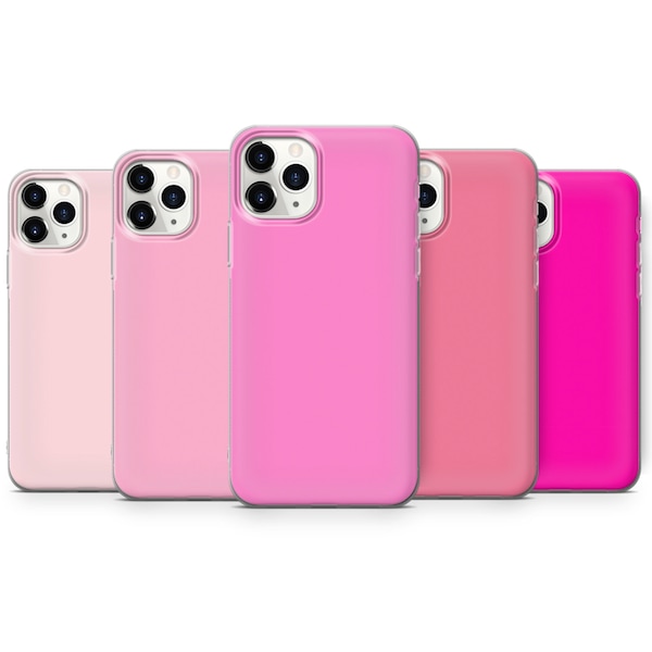 Coque de portable rose pastel pour iPhone 15 Pro Max, 14 Plus, 13, 12, 11, XR et Samsung S24, S23, A54, A53, Pixel 8 Pro, 7 Pro