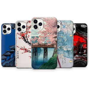 Art japonais coque de téléphone Kanagawa pour iPhone 16 15 14 13 12 11 Pro Max 7 8 Plus Samsung S24 S23 FE S22 Ultra A05 A54 A55 Pixel 9