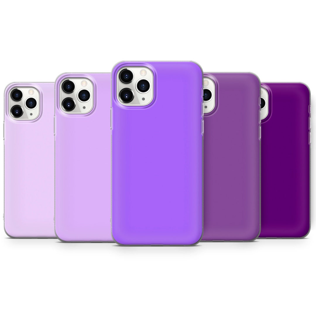 Purple Pastel Phone Case Simple Cover Fit for iPhone 16 15 14 13 12 11