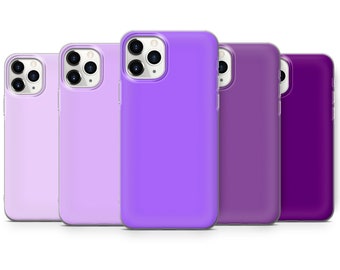 Purple Pastel Phone Case Simple Cover fit for iPhone 16 15 14 13 12 11 Pro Max 7 8 Plus Samsung S24 S23 FE S22 Ultra A05 A54 A55 Pixel 9