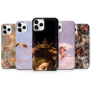 Coque Renaissance Art esthétique pour iPhone 15 Pro Max, 14 Plus, 13, 12, 11, XR et Samsung S24, S23, A54, A53, Pixel 8 Pro, 7