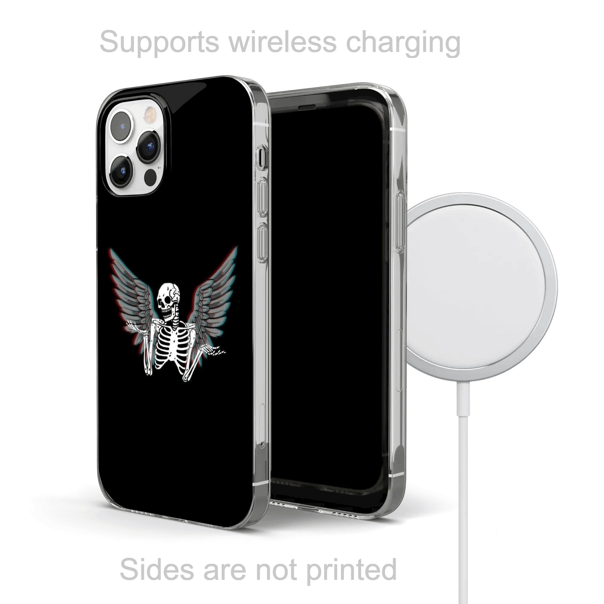 mio⭐︎Wings Phonecase iphone16pro White Angel Wings iPhone 16 Pro Max Glass Back Cover - Flat