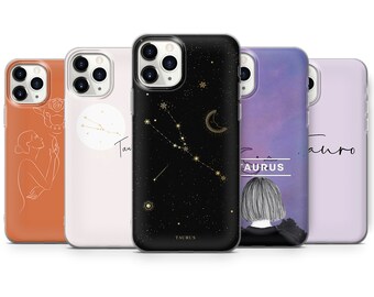 Taurus Phone Case Horoscope Cover fit for  fit for iPhone 15 Pro Max, 14 Plus, 13, 12, 11, XR & Samsung S24, S23, A54, A53, Pixel 8 Pro, 7