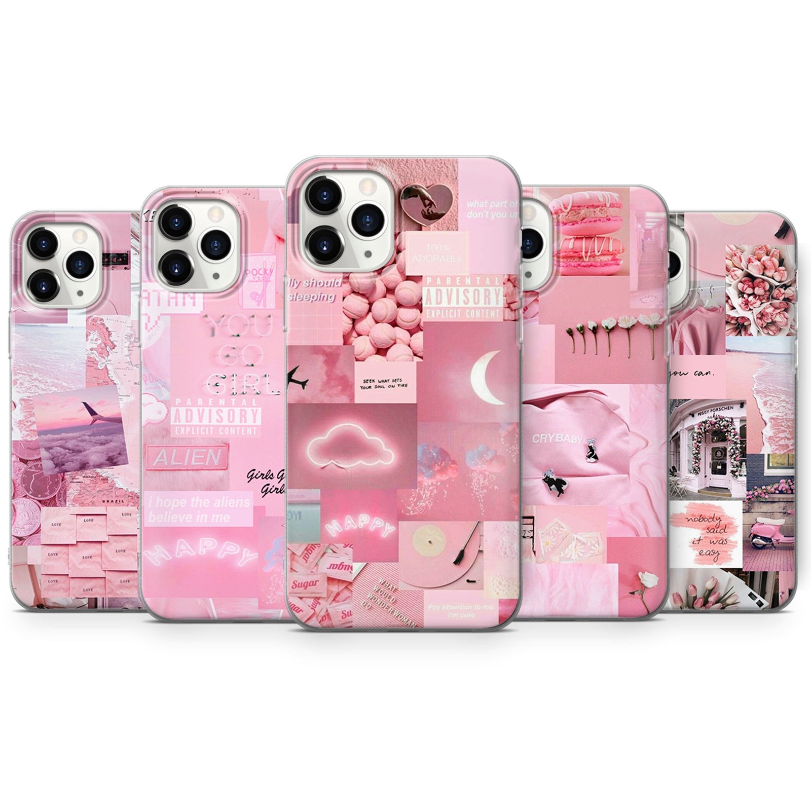 iPhone 14 Aesthetic Moon For Astrology Scientist Pink Stuff For  Girls Case : Cell Phones & Accessories