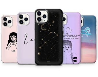 Leo Phone Case Horoscope Cover fit for  fit for iPhone 16 15 14 13 12 11 Pro Max 7 8 Plus Samsung S24 S23 FE S22 Ultra A05 A54 A55 Pixel 9