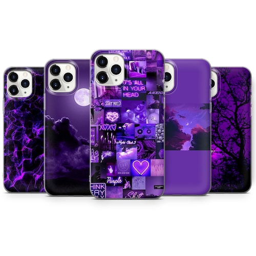 Purple Aesthetic Phone Case Collage Cover Fit For Iphone 13 Etsy