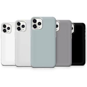 Pastel Phone Case Black Grey White Cover fit for iPhone 15 Pro Max, 14 Plus, 13, 12, 11, XR & Samsung S24, S23, A54, A53, Pixel 8 Pro, 7