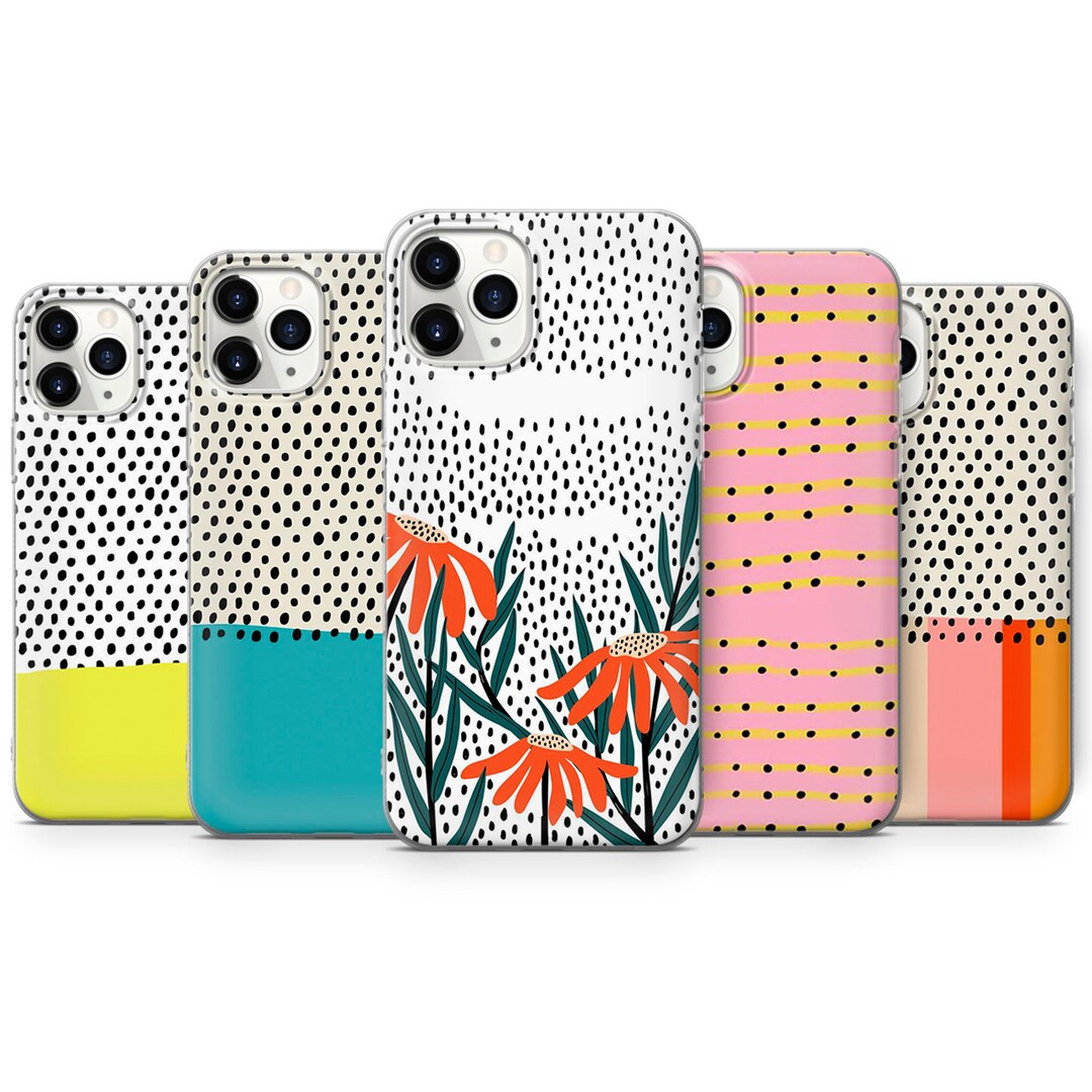 Polka Dots Phone Case Abstrakte Kunst Cover passend für iPhone Etsy.de