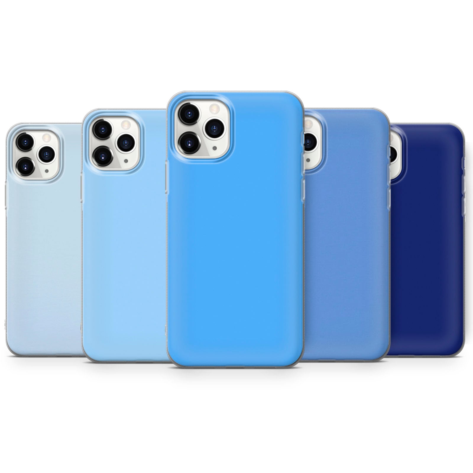 Blue Pastel Phone Case Baby Blue Cover Fit for iPhone 15 Pro Max