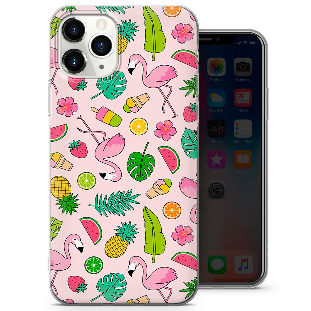 Flamingo Phone Case Tropical Cover Fit for iPhone 16 15 14