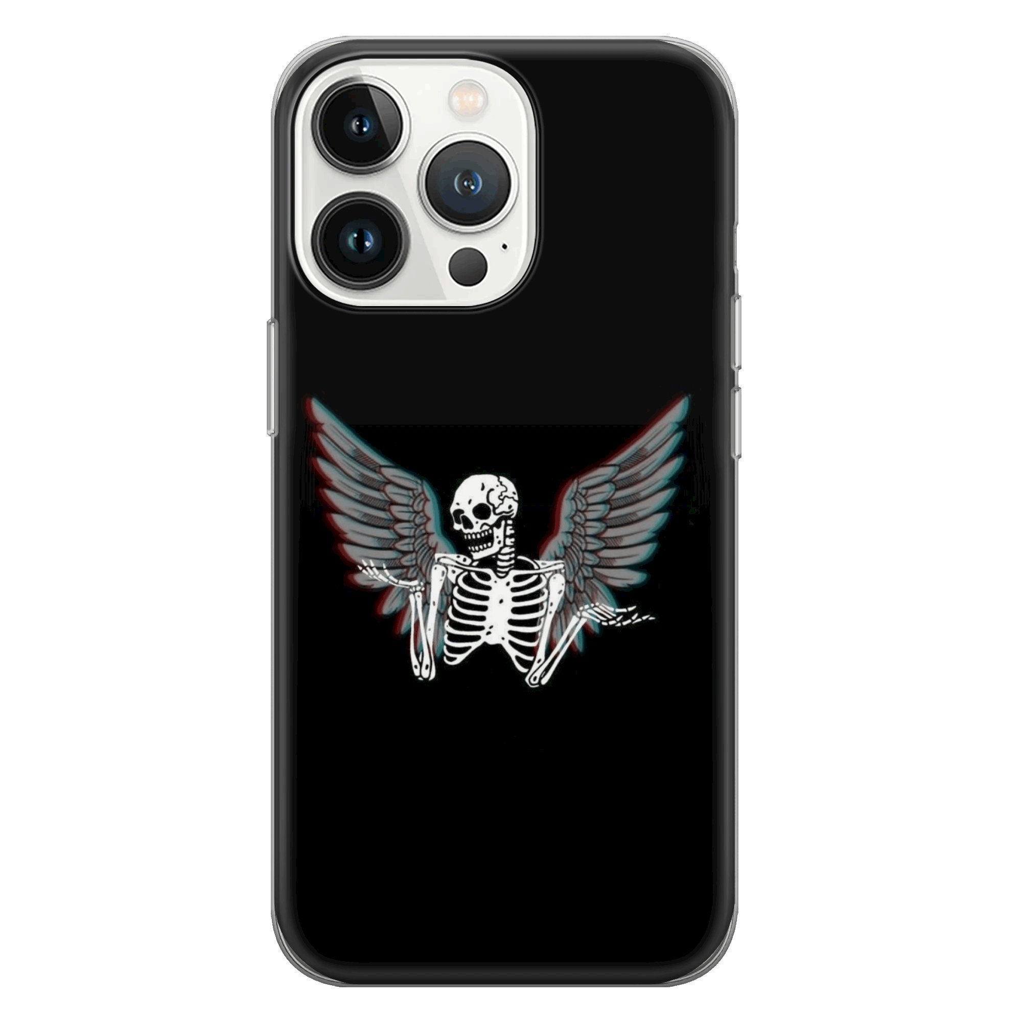 Skeleton Phone Case Black Gothic Cover Fit for iPhone 16 15