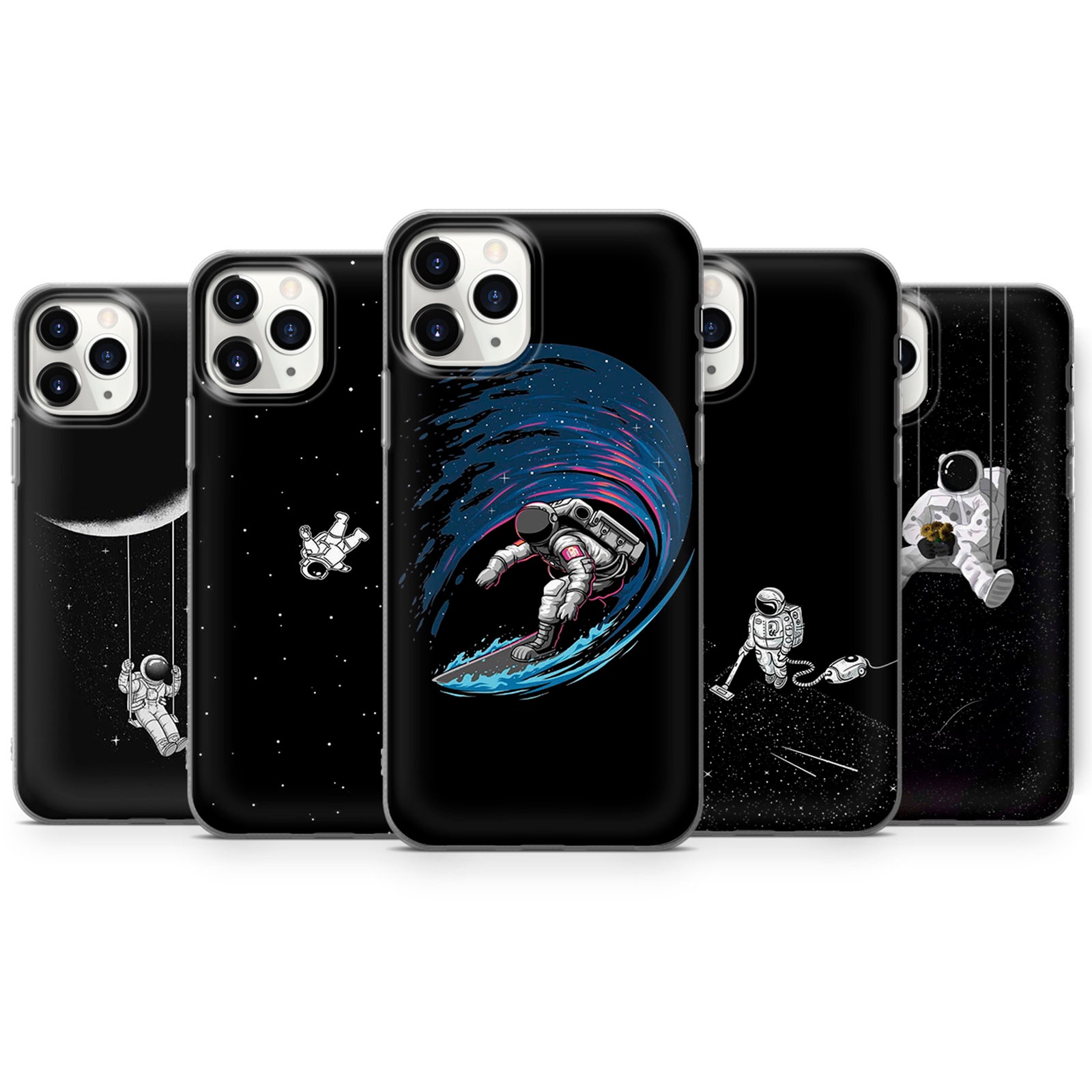 Outer Space Planet Themed Tpu Earphone Protective Case For Apple