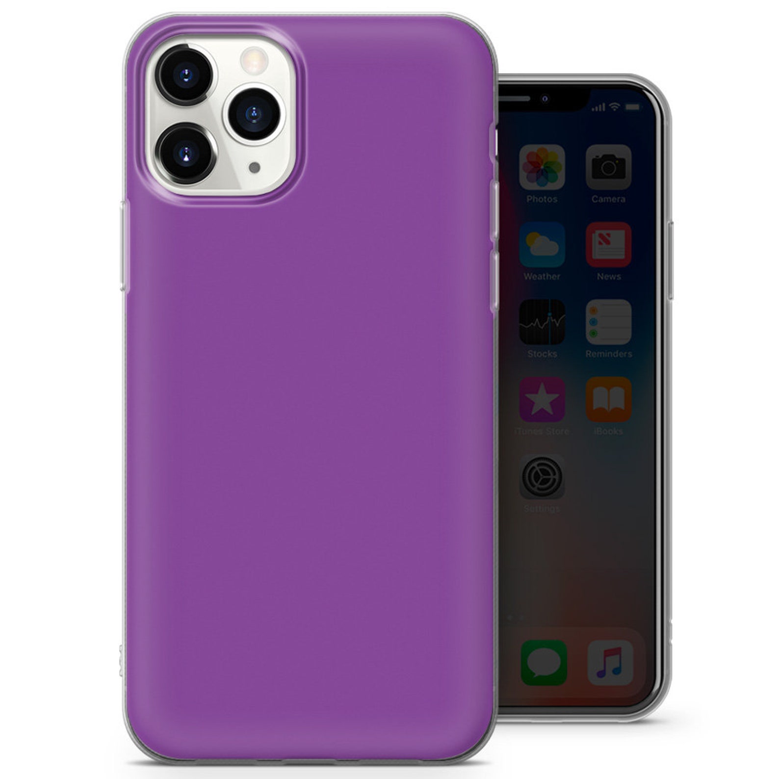Purple Pastel Phone Case Simple Cover Fit for Iphone 14 Pro Etsy UK