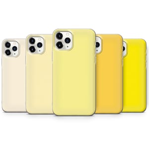 Coque de téléphone jaune pastel pour iPhone 16 15 14 13 12 11 Pro Max 7 8 Plus Samsung S24 S23 FE S22 Ultra A05 A54 A55 Pixel 9