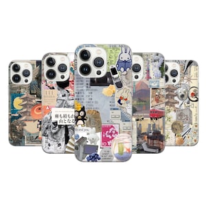 Funda de teléfono con tablero de estado de ánimo japonés, cubierta estética apta para iPhone 16 15 14 13 12 11 Pro 7 Plus Samsung S24 S23 FE S22 Ultra A05 A54 A55 Pixel 9